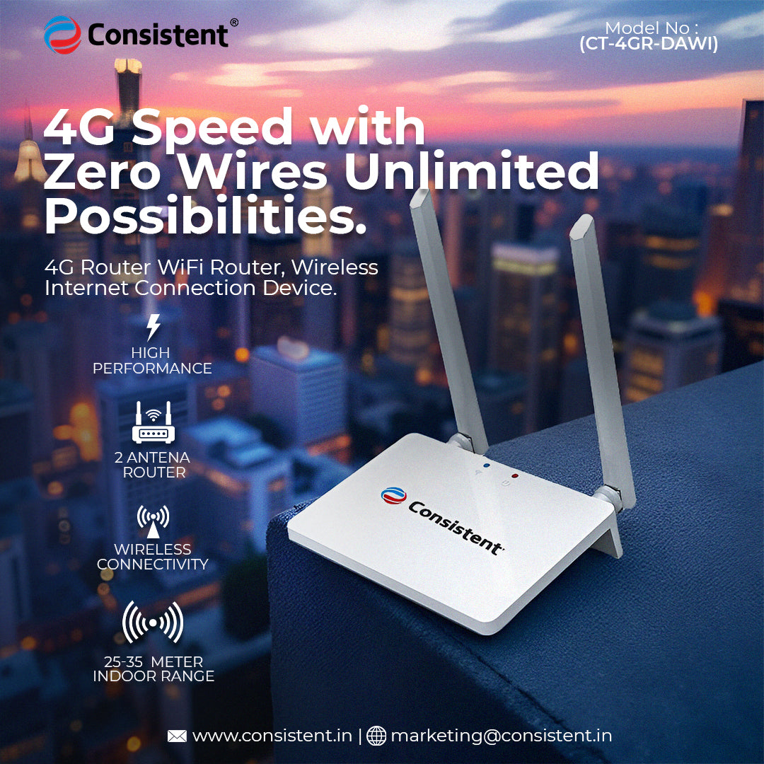 4G Router (CT-4GR-DAWI) WiFi Router, Wireless Internet Connection Device