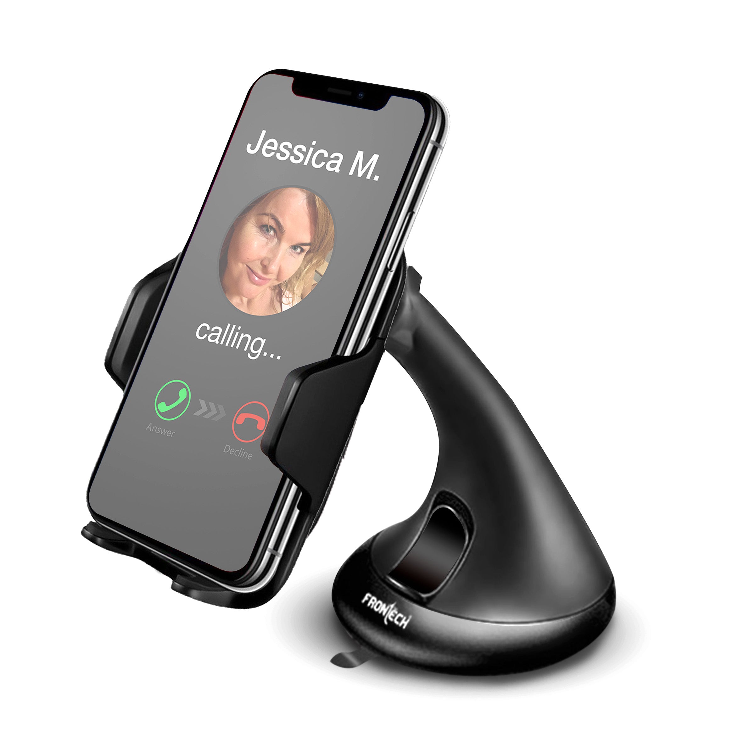Frontech CCH-0015: Premium 360° Rotating Car Mobile Holder for All Devices (CCH-0015).