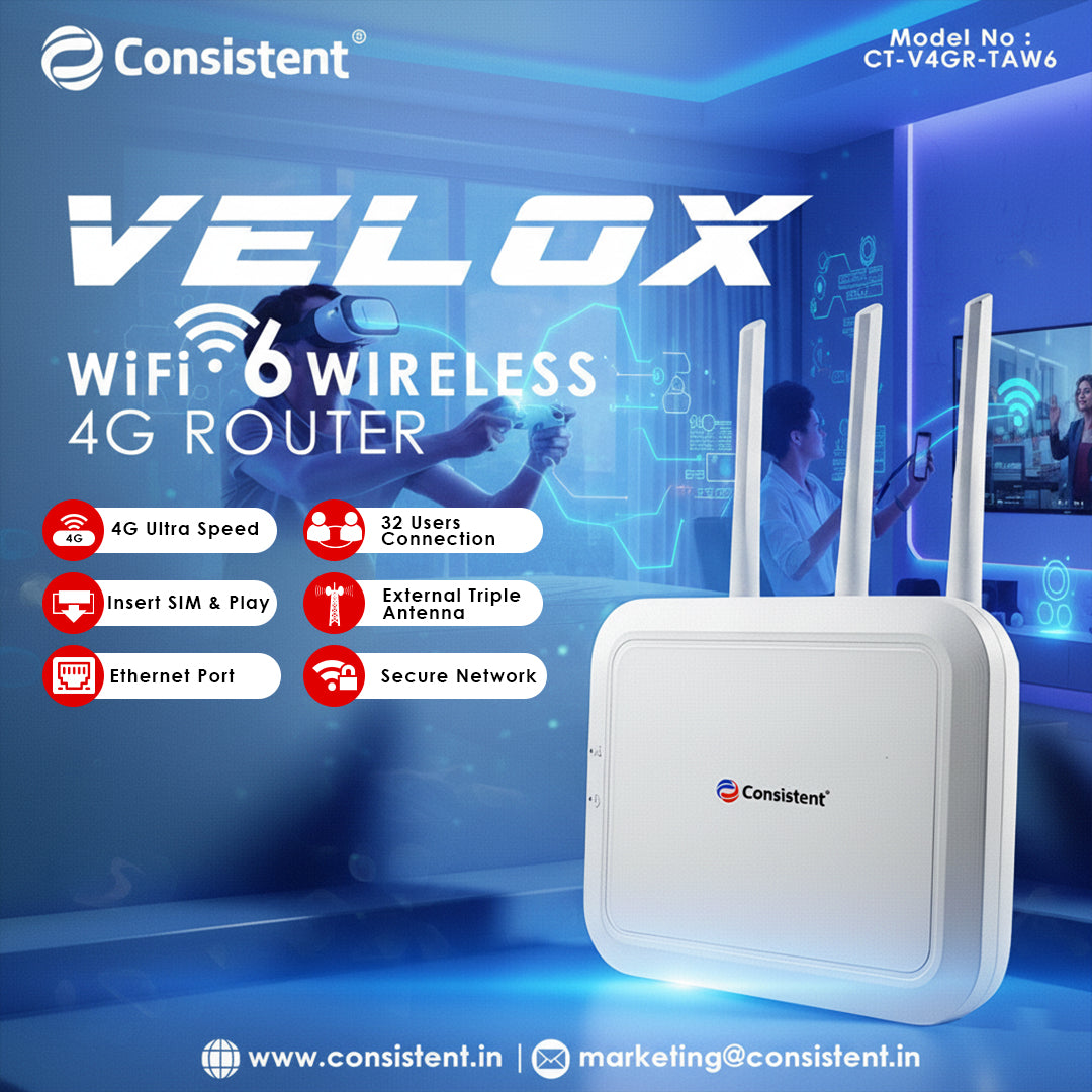 CONSISTENT VELOX WIFI 6 WIRELESS 4G ROUTER (CT-V4GR-TAW6)