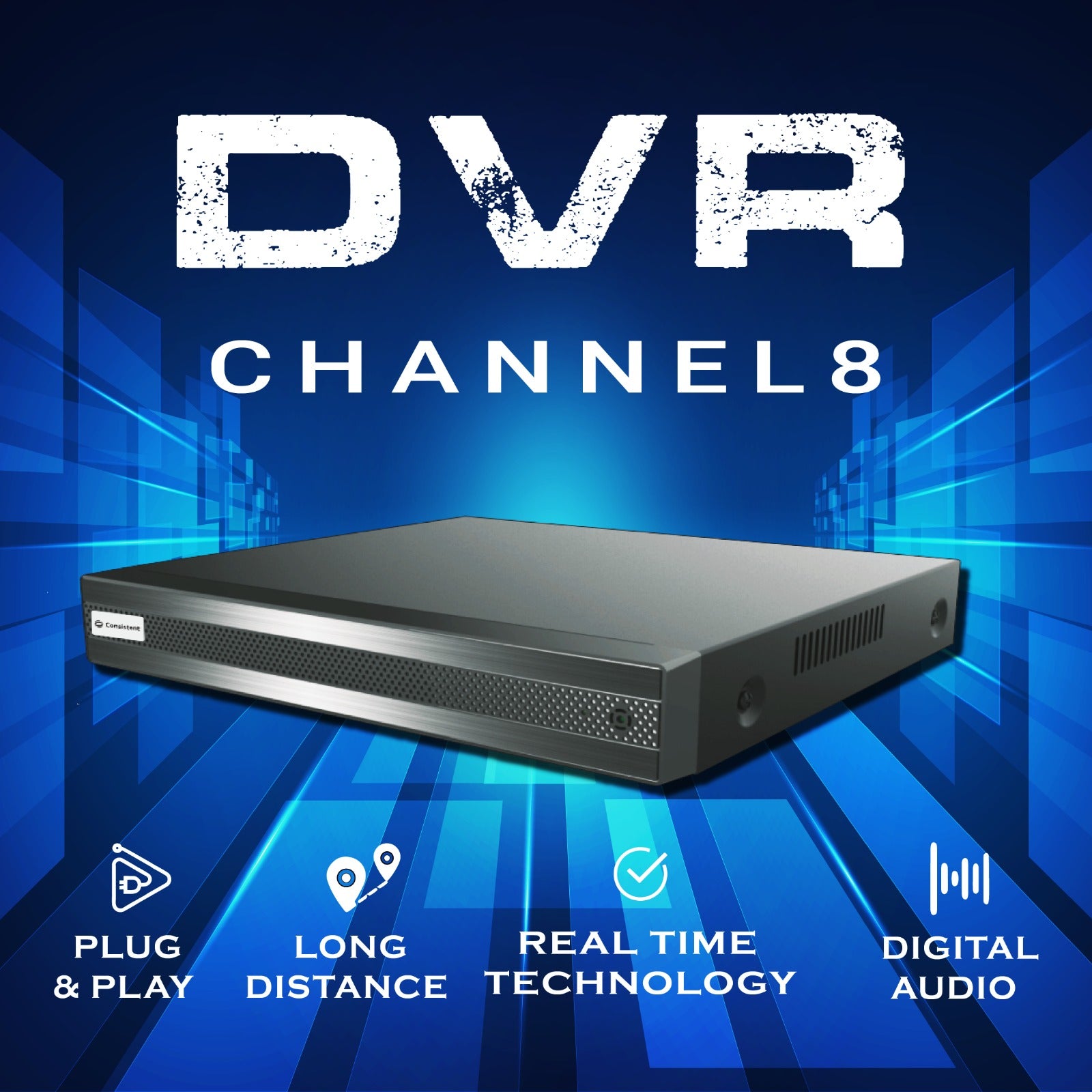Consistent 4 Channel DVR 1080P High Resolution Output for CCTV Cameras with 2 Year of Warranty