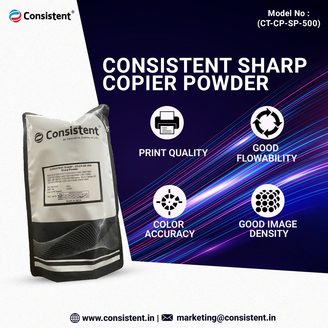 Consistent Sharp Copier Powder (CT-CP-SP-500) Compatible for 1000/1010/1020/1041/1200/1220/1250/1340/1451/1520/1521/1530/1540/1551/1631/1641/1655/1661/AR 150/151/152/155/156/ xeros work center XD 100/102/103f/104/105f/120f/130df/125df/155df