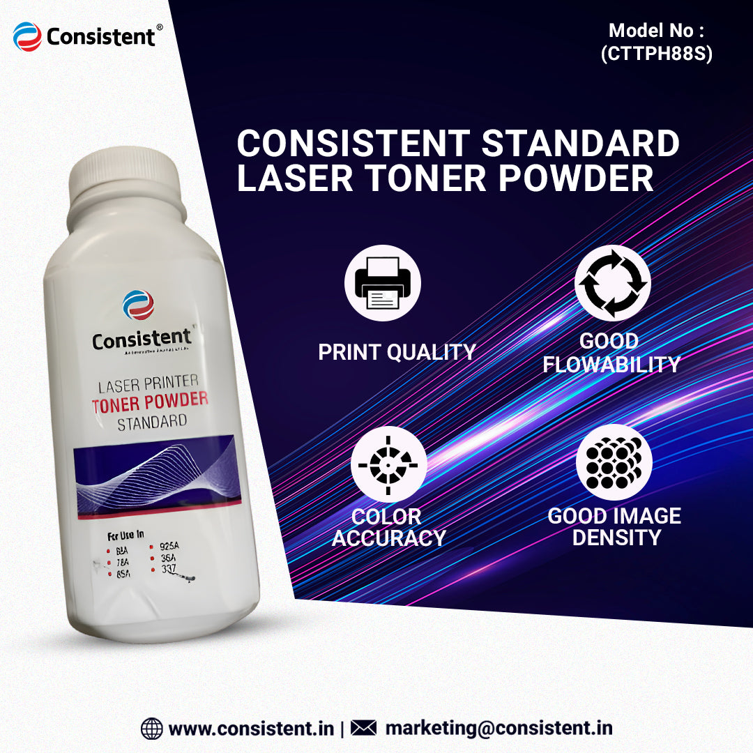 Consistent Standard Laser Toner Powder (CTTPH88S) Compatible for HP Jet 1505/1006/1007/1008/P1102/P1505/P1566/P1606N
