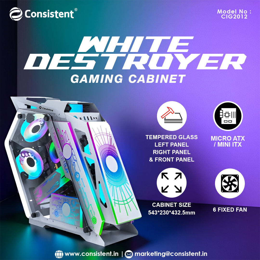 Consistent White Destroyer Gaming Cabinet (CIG2012)