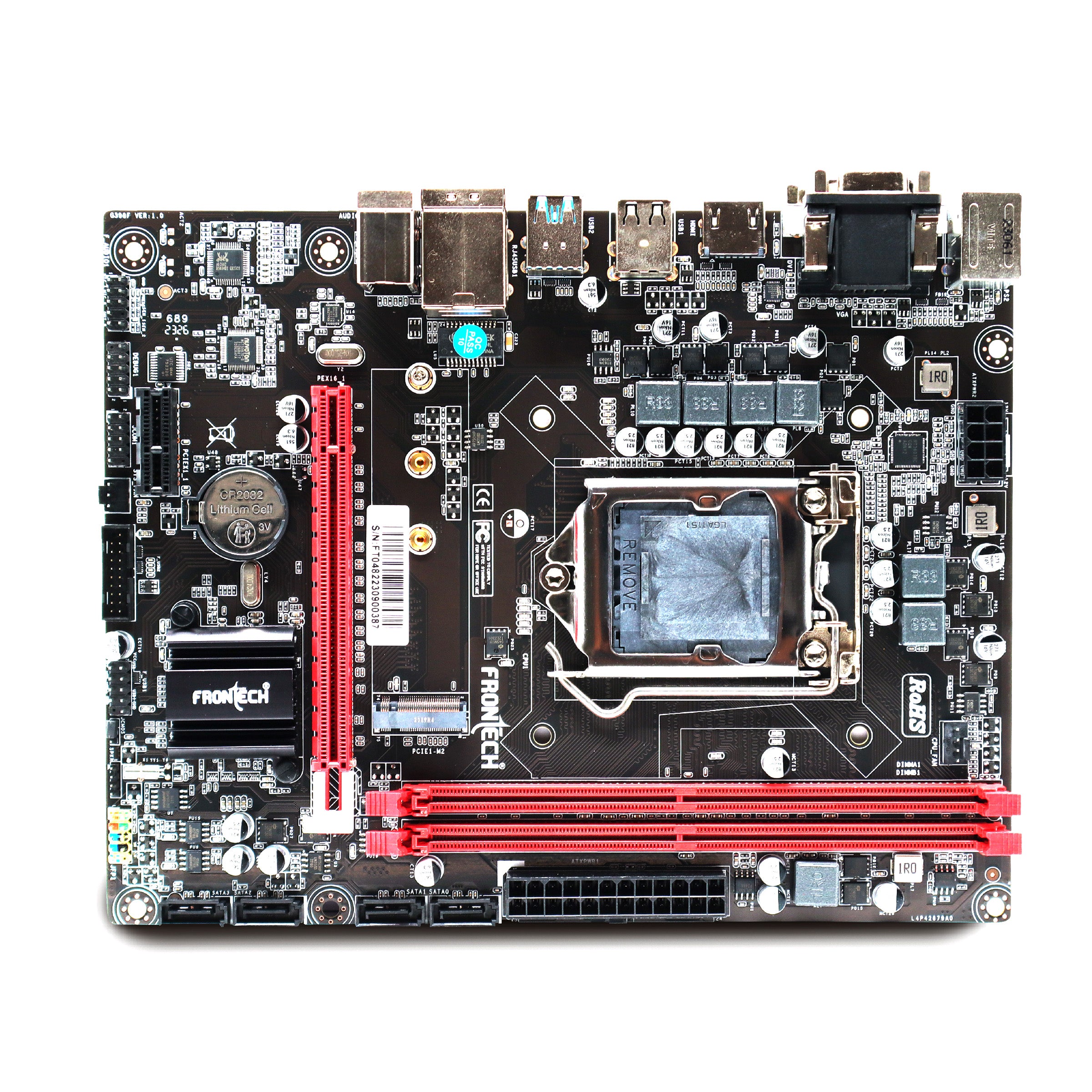 Frontech H310 - Motherboard| LGA 1151 Socket| 2 DIMM Slots DDR4 2666 MHz| Integrated Graphic processor| LAN 100/1000 mbps|3 Years Warranty