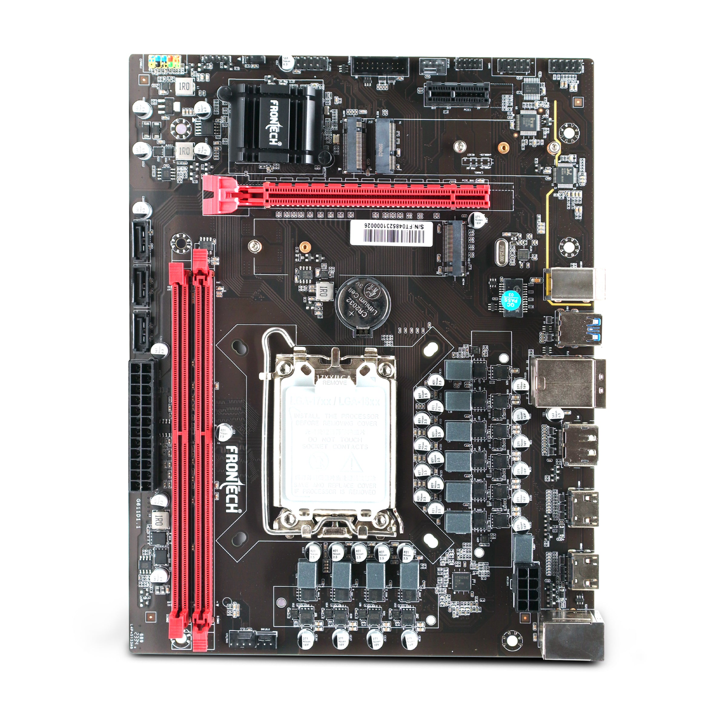 Frontech H610 - Motherboard |LG 1700 Socket|2 Slots DDR4 2666 MHz| Integrated Graphic processor| LAN 100/1000 mbps|3 Years Warranty