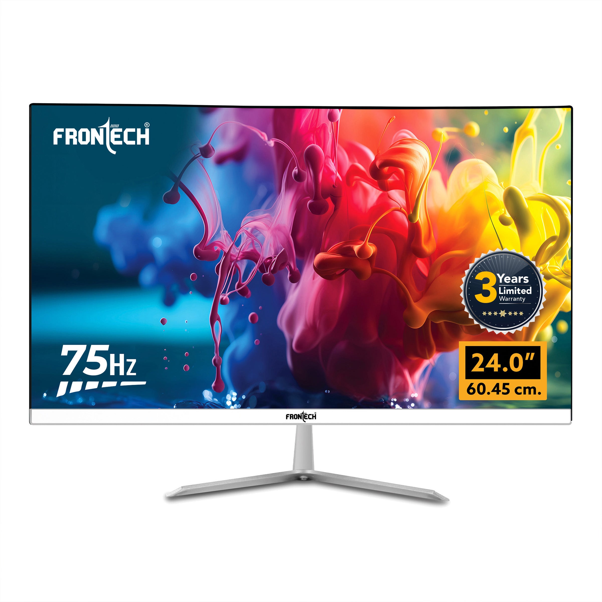 Frontech 24 inch LED Monitor | 75Hz | 1920 x 1080 | Wall Mountable | Frameless | HDMI & VGA | 12ms Response Time | Ultima Series | 3 Years Warranty