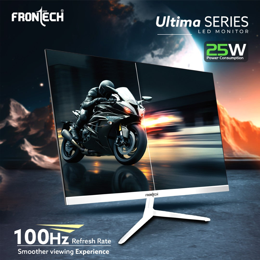 Frontech 22 inch LED Monitor | 100Hz | 1920x1080 | Wall Mountable | HDMI & VGA | 5ms Response Time |Ultima Series | 3 Years Warranty