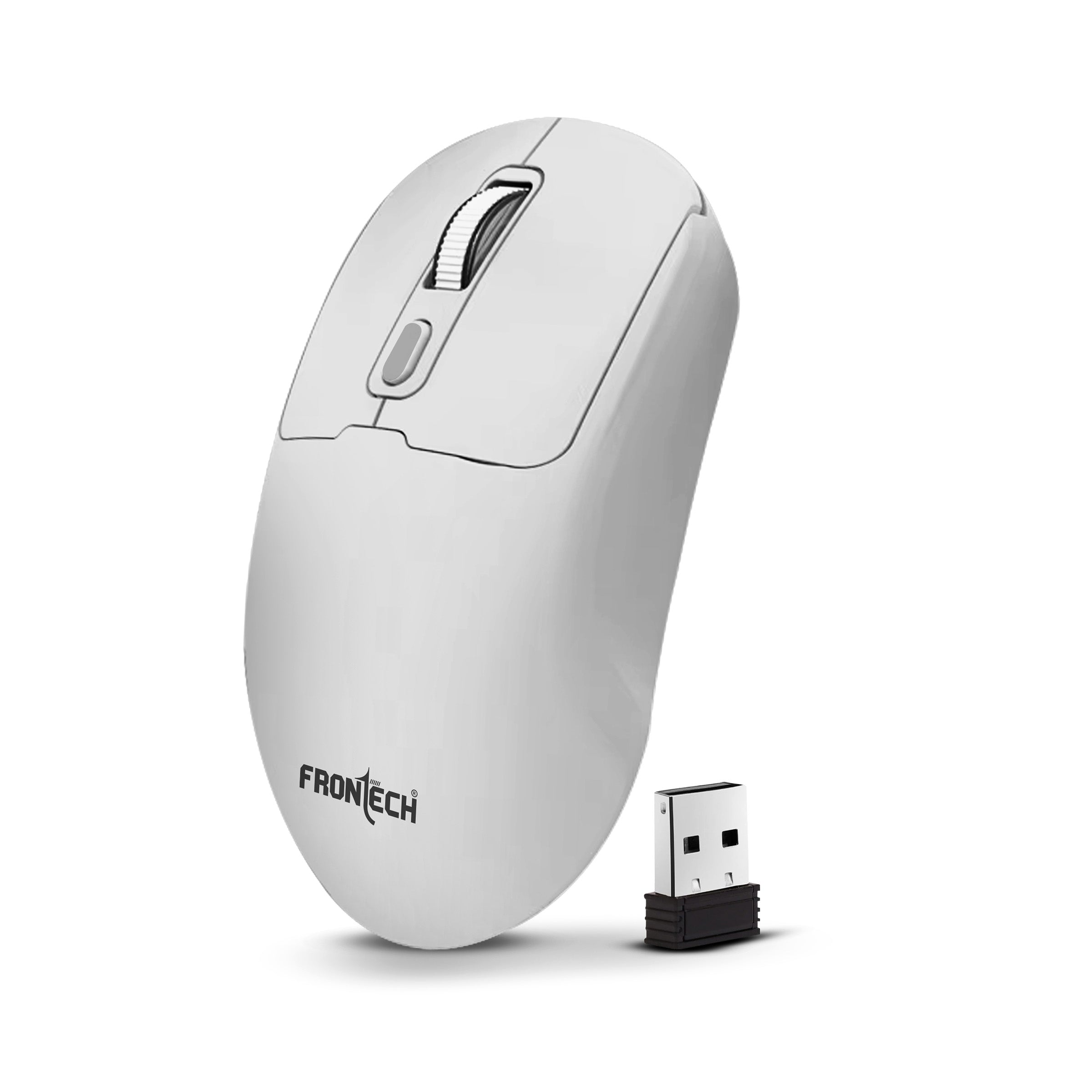Frontech Wireless RGB Optical Mouse|2.4Ghz|1600 DPI| 4 Button Mouse| USB Nano Receiver| Ergonomic Design|1 Year Warranty