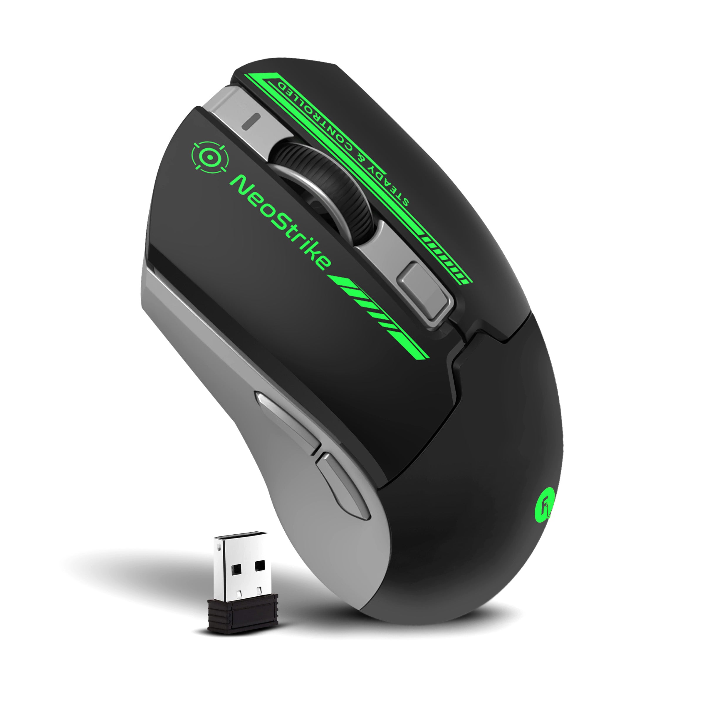 Frontech Wireless Bluetooth RGB Gaming Mouse|2.4Ghz|3200 DPI|500mAh Rechargeable Battery|6 Button Mouse| Ergonomic Design|1 Year Warranty