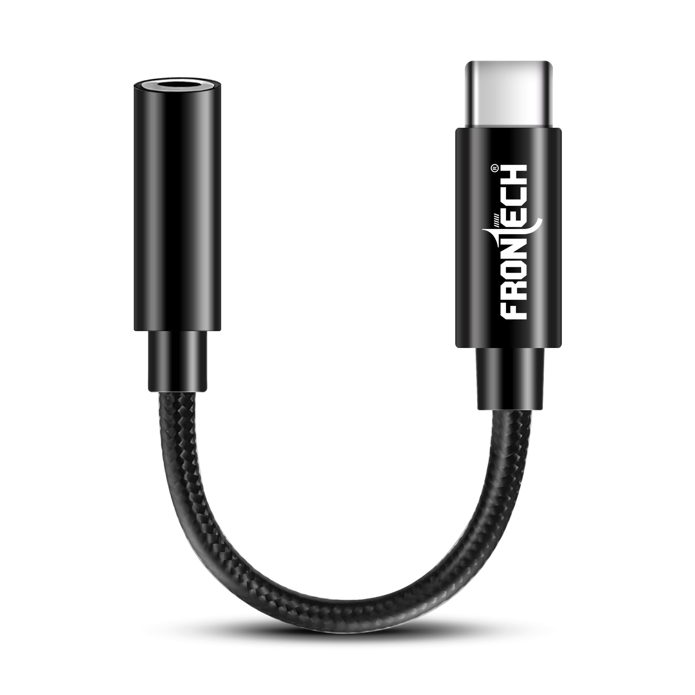 Frontech Audio Converter Type C to 3.5 mm Audio Jack Connector with DAC Headphone Converter Adapter (NC-0039)