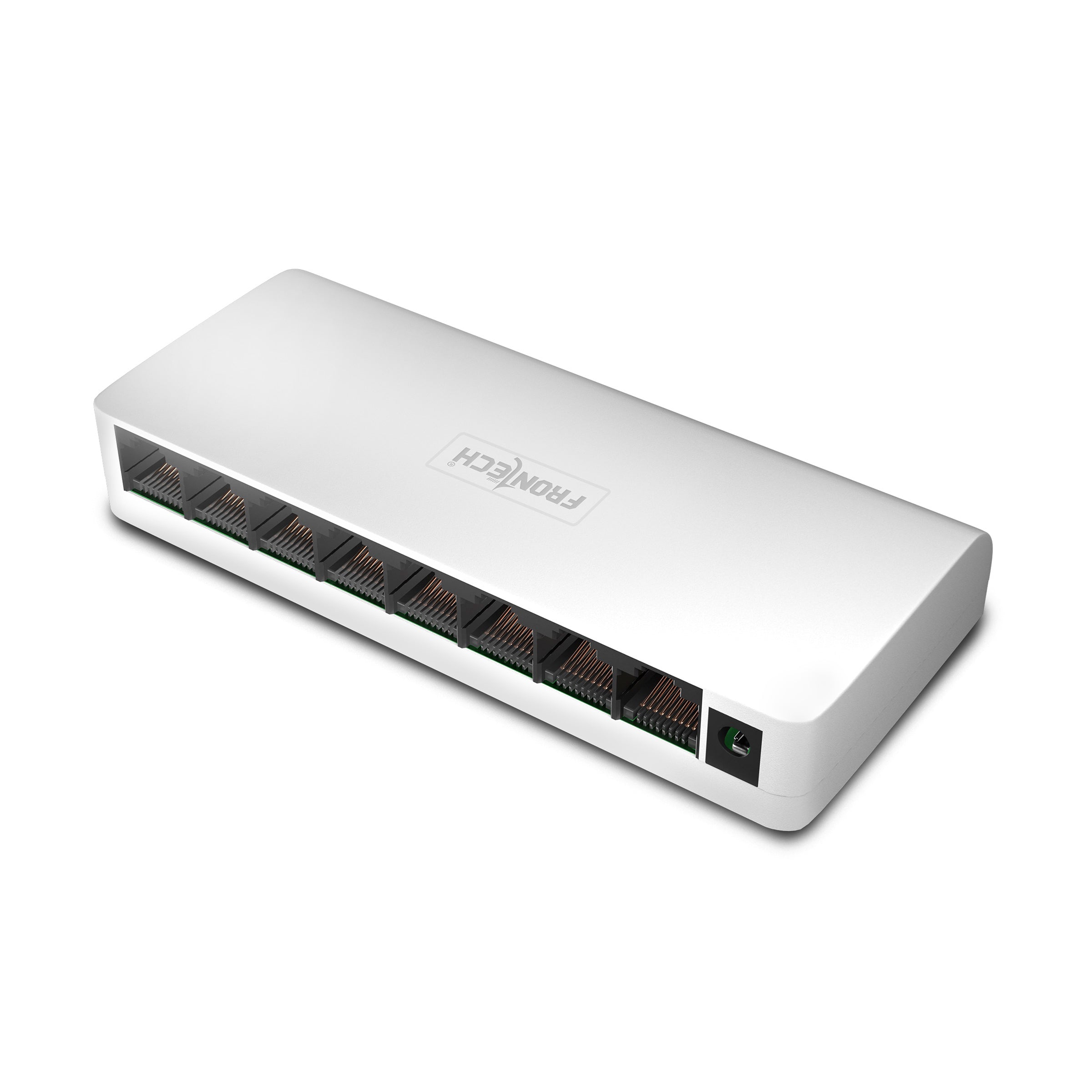 Frontech 8-Port Fast Ethernet Switch | 10/100 Mbps | Plug & Play | Desktop/Wall-Mountable | Reliable Wired Network for Home & Office (NC-0050)