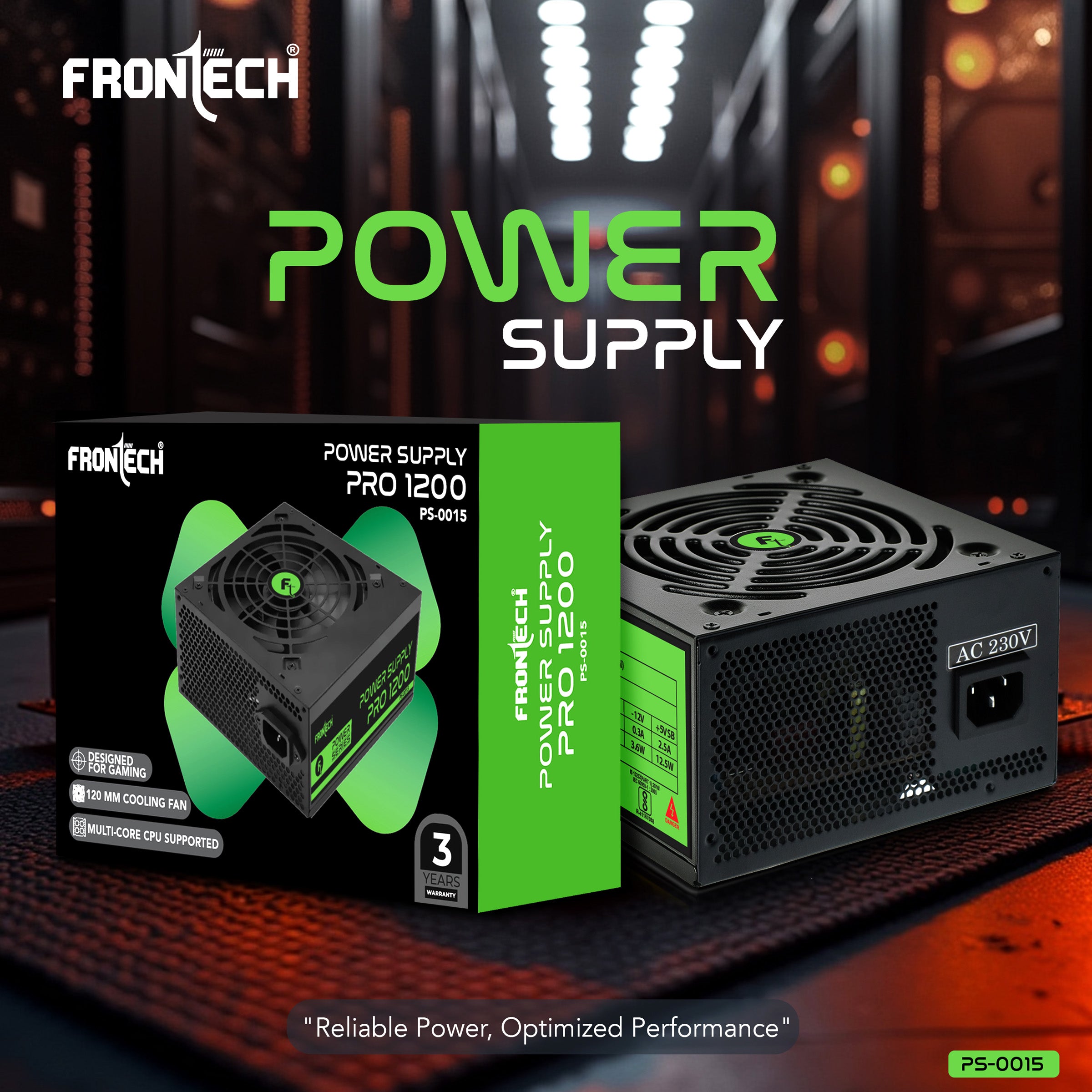 Frontech PRO 1200 PS-0015: High-Performance Power Supply Engineered for Peak Performance and Precision