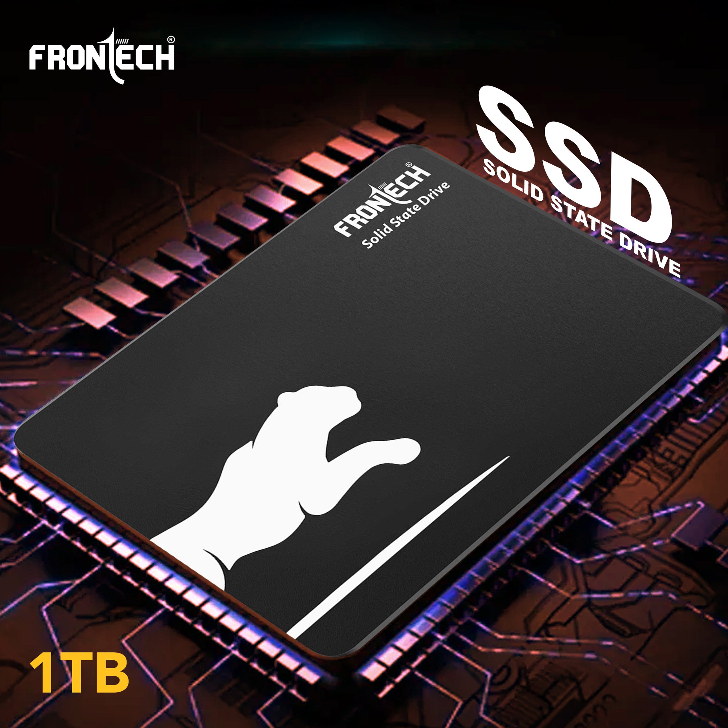 Frontech 1TB 2.5″ SATA III SSD – Up to 500 MB/s Read & 460 MB/s Write, Ultra-Slim High-Speed Solid State Drive for Gaming, Laptops & Desktops