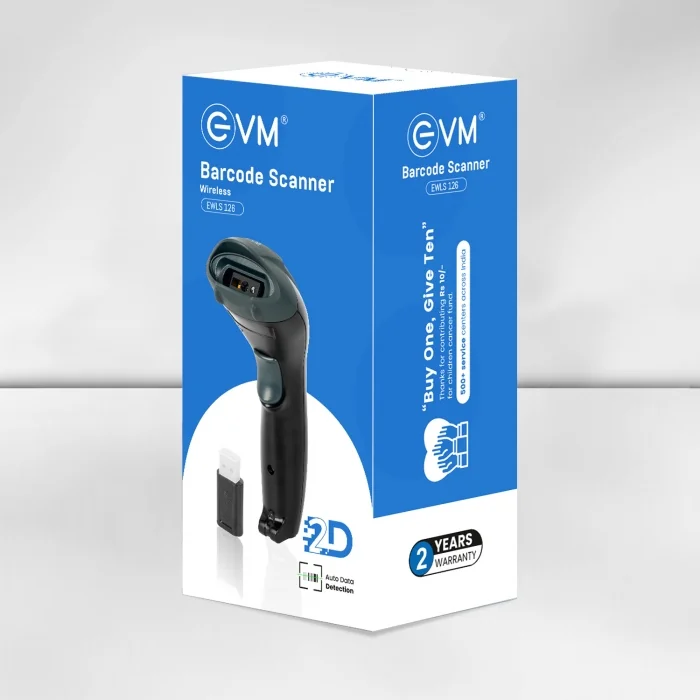 EVM -Barcode Scanner Wireless EWLS-126 2D 1 YEAR WARRANTY
