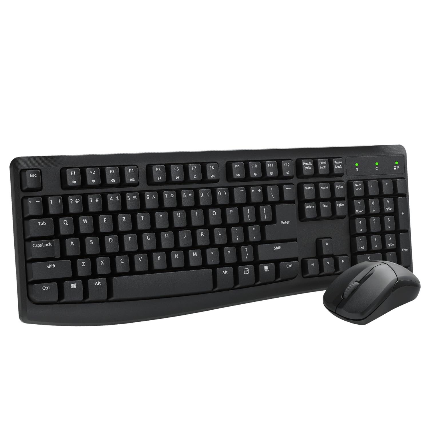 Rapoo X1800PRO Wireless Keyboard Mouse Combo,LED Indicator,Multimedia Keys, Spill-Resistant Design,12 Months Battery Life, 1000 DPI Tracking Engine, Plug-and-Forget Nano Receiver,