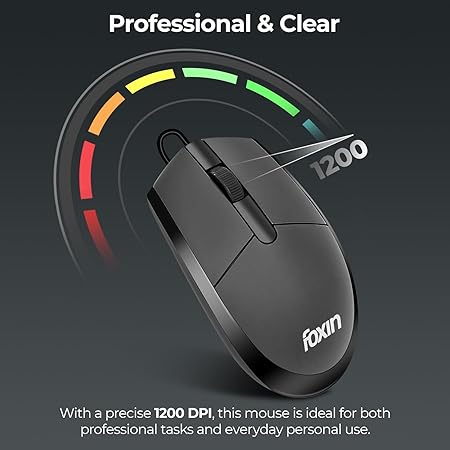 Foxin  Glide Wired Optical Mouse