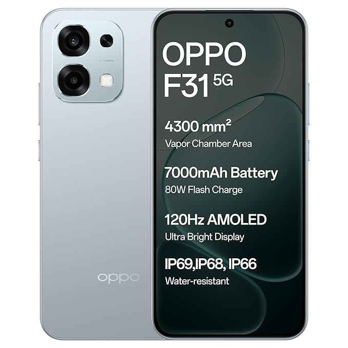 OPPO F31 5G Smartphone (Cloud Green, 8GB RAM, 256GB Storage)  Specifications