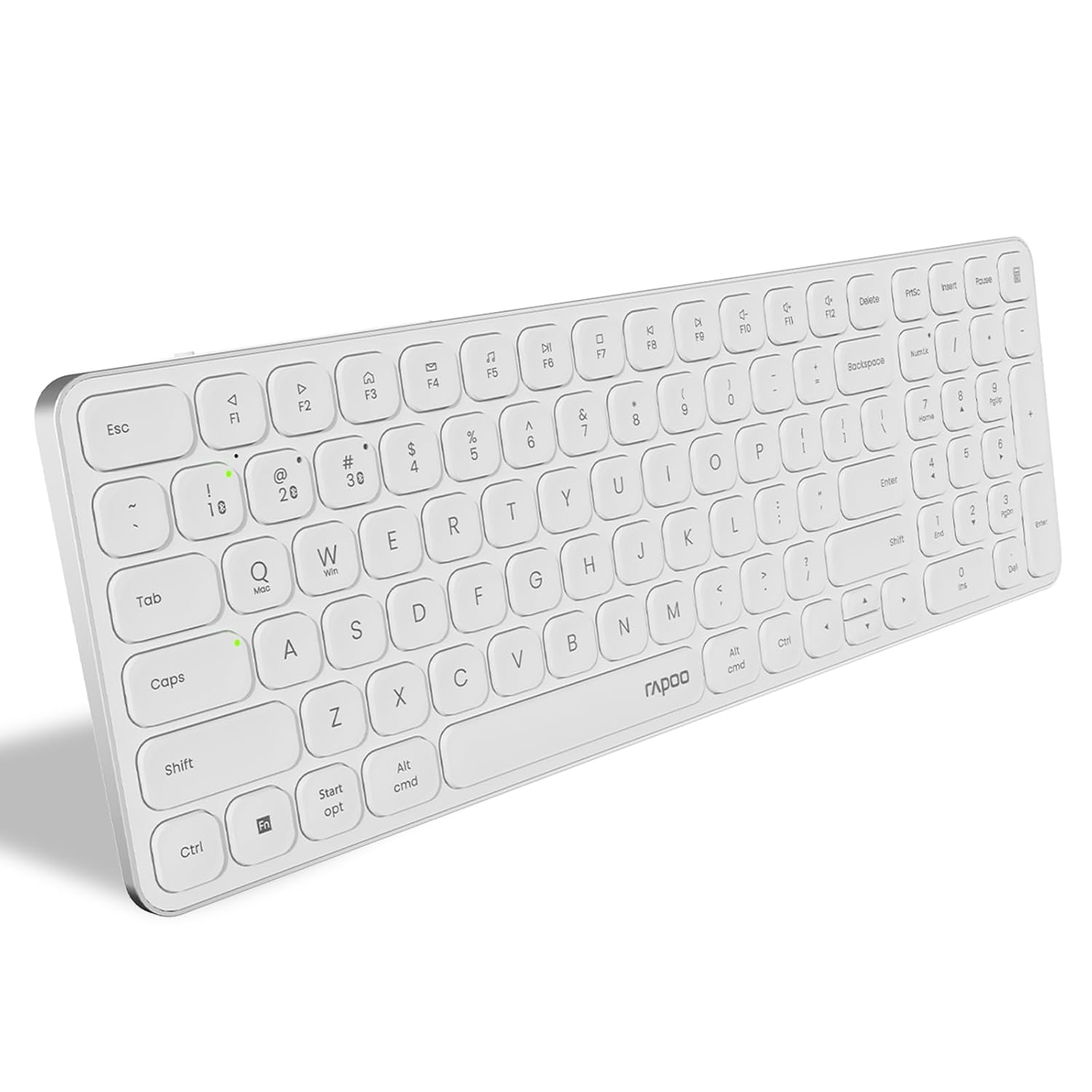 Rapoo E9350L Ultra Slim Multi Device Keyboard Wireless 2.4G & Bluetooth 5.0 & 4.0 |99 Keys |5.33mm Slim |Aluminium Alloy Frame |Windows & iOS Support |Rechargeable |Tablet |3 Yrs W