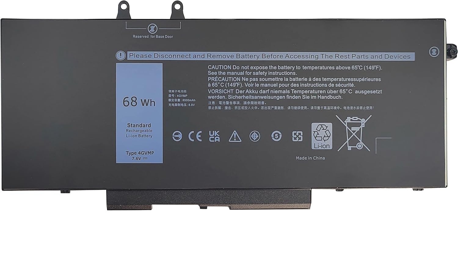 4GVMP Laptop Battery Compatible for Dell Latitude 5400 5500 5410 5510 Precision 3540 3550 Inspiron 7590 7591 7791 2-in-1 1RF7WM 9JRYT 09JRYT 09JRYRY 0X77XY 0C5GV2 Laptop Battery