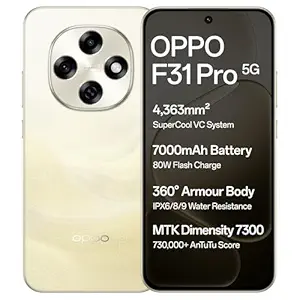 OPPO F31 Pro 5G Smartphone (Desert Gold, 8GB RAM, 256GB Storage)
