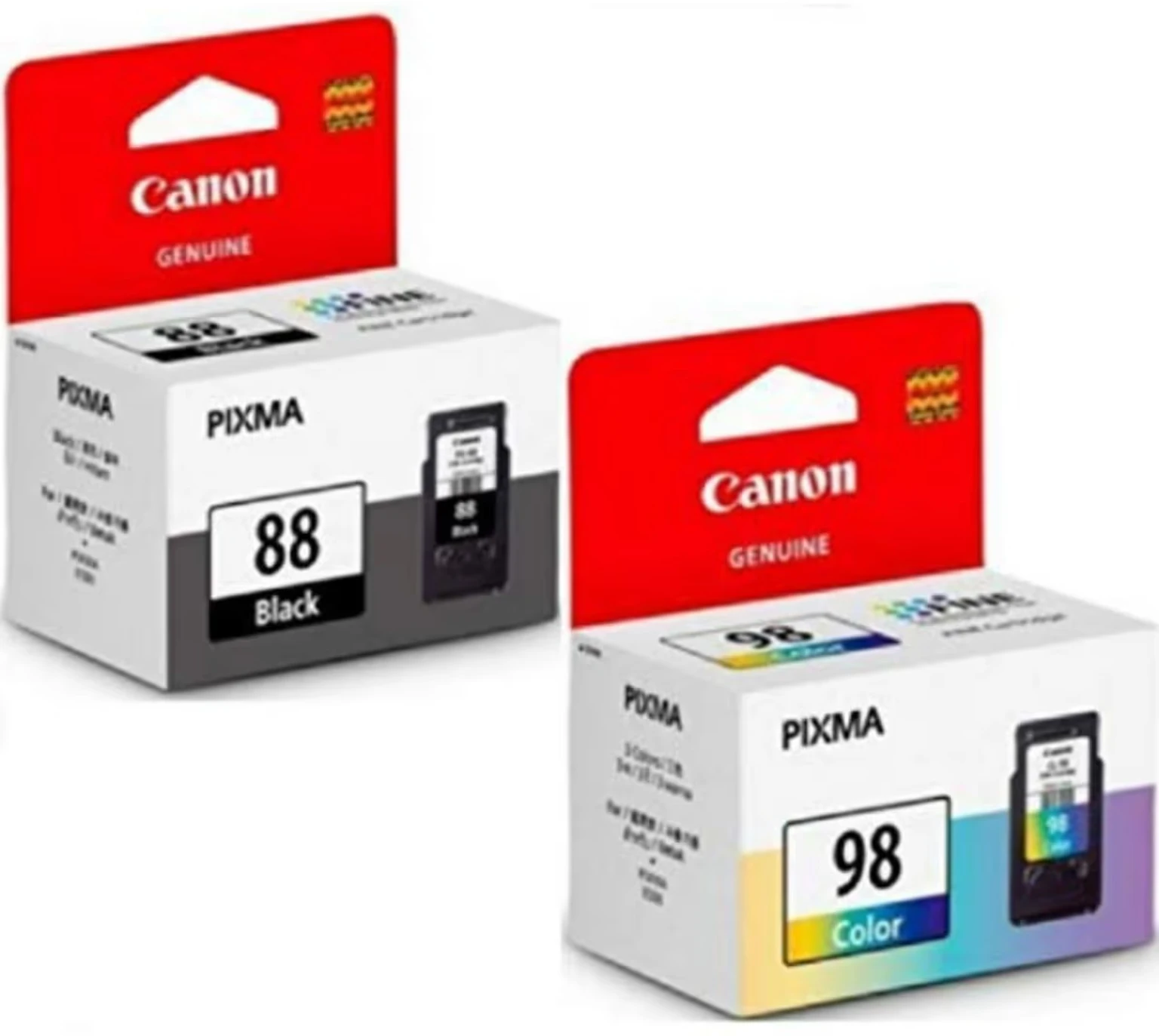 Canon PG88 & CL98 Black + Tri Color Combo Pack Ink Cartridge