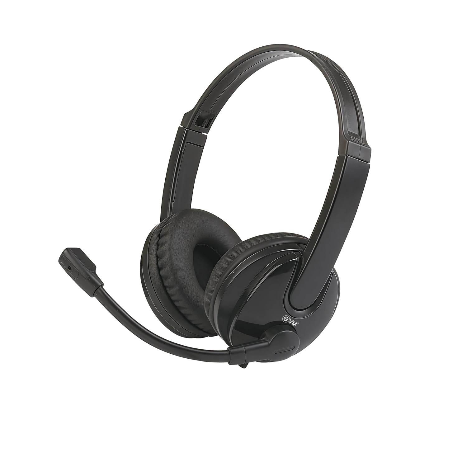 EVM EnClassic Wired Headphone with Mic, 40mm Drivers, USB Volume & Mic Mute Control, Stick Microphone, 1.2m Cable, 103dB Sensitivity, Clear Sound for PC & Laptop 1-Year Warranty (E