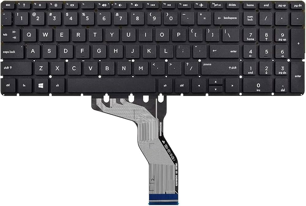 Replacement Laptop Keyboard Compatible with HP 15-BS / 15-BP / 15-BR / 15-BW / 15G-BR / 15Q-BD / 15Z-BW / 17G-BR / 15-RA / 15-RB / 17-BS (Black, Non-Backlit)