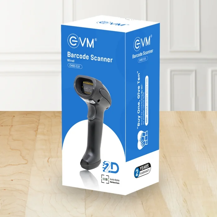EVM Barcode Scanner Wired EWBS-018 2D 2 YEAR WARRANTY