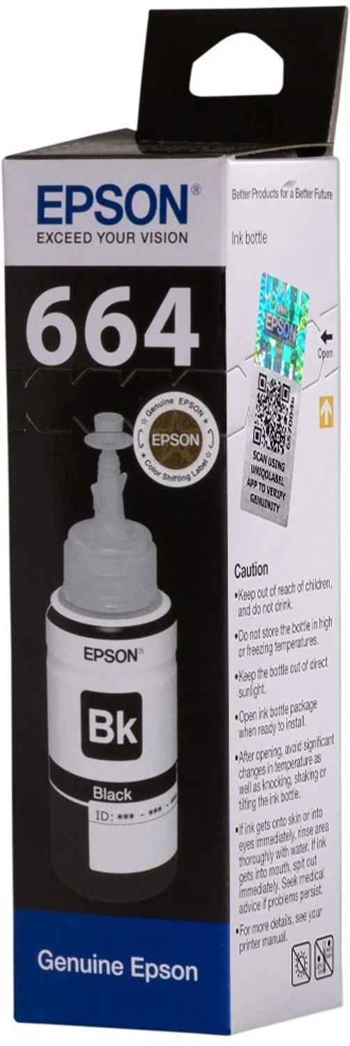 Epson 664 BK Ink Bottle (Black) - 70 ml
