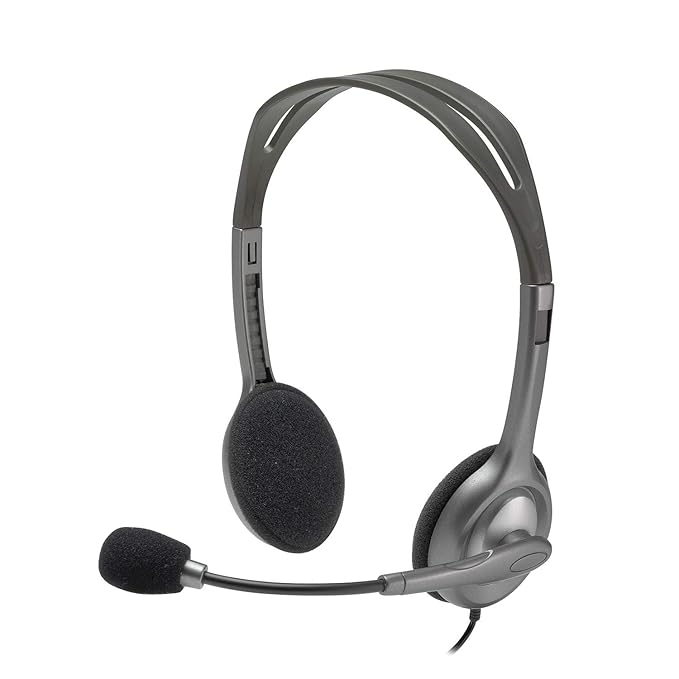 Logitech H110 Double Pin 3.5mm Wired Stereo Headset with Microphone