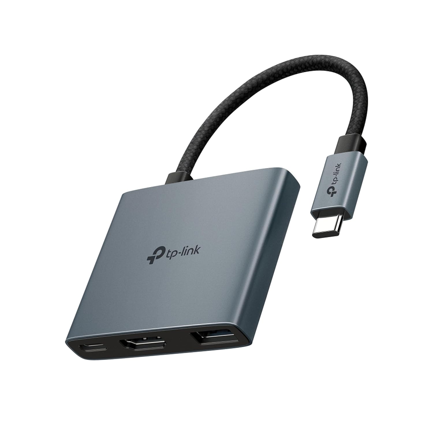 TP-Link UH3020C USB Type-C 3 in 1 Hub, USB 3.0, 5Gbps Data Transfer, USB A, HDMI 4K@60Hz, 100W PD 3.0 Fast Charging, Expand Connections, Self-Storage, Braided Cable, Plug&Play, Eas