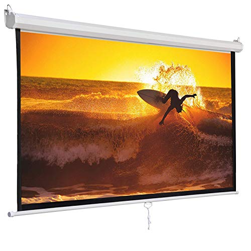 8x6 Wall Type Manual Pull Down Projector Screen Without Autolock/Instalock Mechanism 4K, 3D 1080p with Ultra HD-3D-4K Ready Technology, No Autolock/Instalock Mechanism (8x6 [4:3])