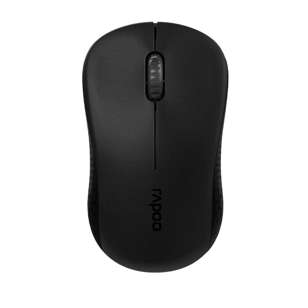RAPOO M20 Wireless Mosuse, 2.4 GHz with USB Nano Receiver, Optical Tracking, Ambidextrous, PC/Mac/Laptop - Black