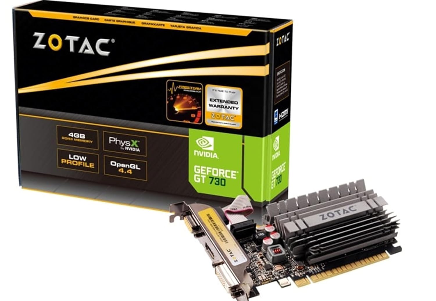 ZOTAC Gaming GeForce GT 730 DDR3 4GB 64bit PCIe Zone Edition Graphics Card