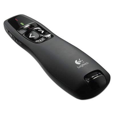 Logitech R400 Wireless Presenter with Laser Pointer (USB, Black)